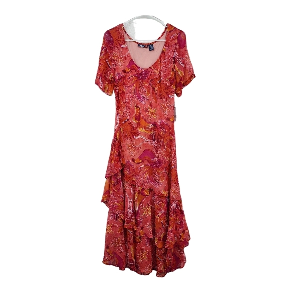 Phool Women's Paradise Tiered Maxi Dress Summer Hawaiian Beach- S